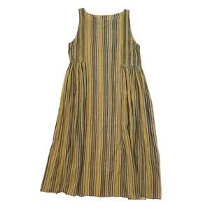 Neem Midi Dress - Yellow Gray Cream  - Lightweight - Jumper - Size XS/S